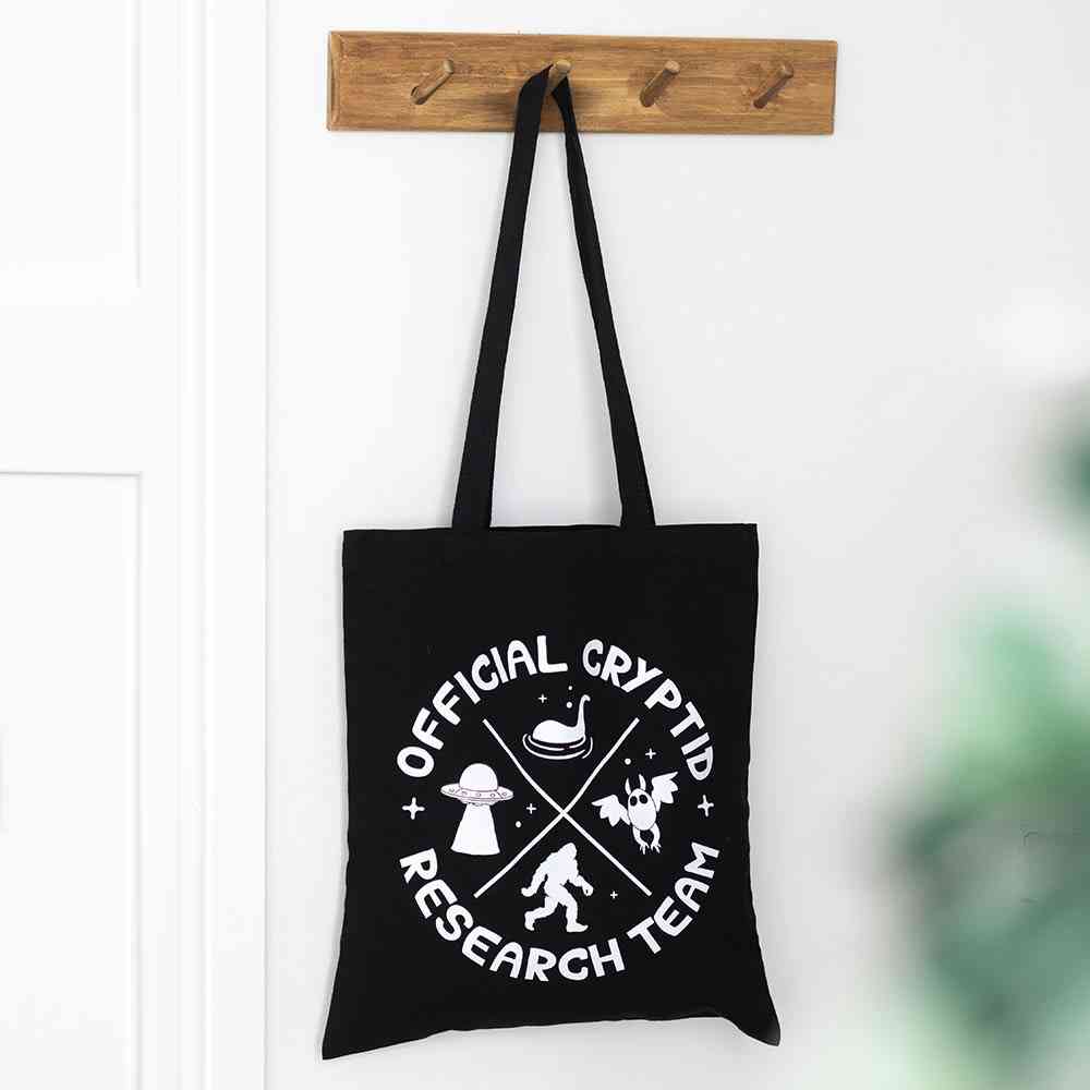 Something Different - Cryptid Research Team Tote bag - Black/White